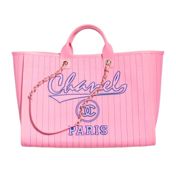 CHANEL MAXI SHOPPING BAG PINK BLUE 38CM A93786 B10404 NN040 - Luxurify ...
